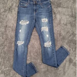 Levis 710 Super Skinny Distressed Jeans Womens Size 26